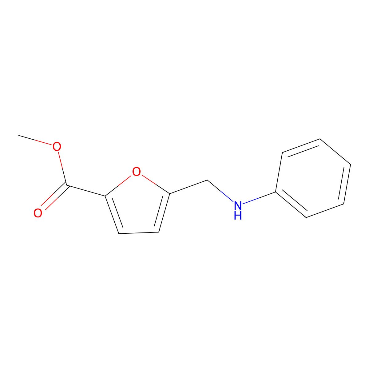 Methyl 5-(anilinomethyl)-2-furoate molecular structure, CAS 444065-52-5