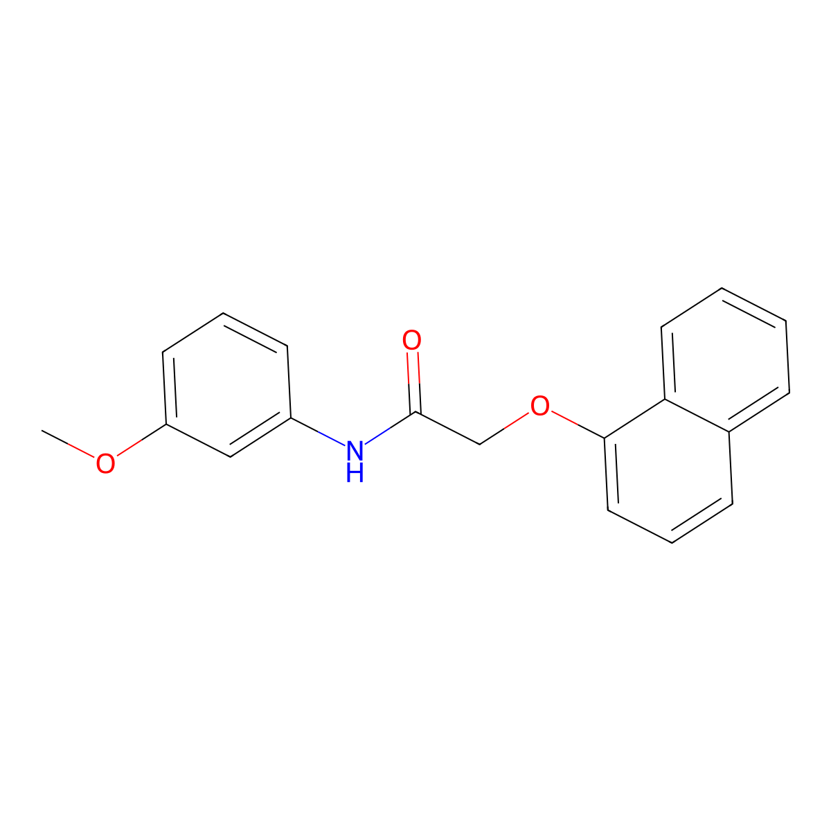 N-(3-methoxyphenyl)-2-naphthalen-1-yloxyacetamide molecular structure, CAS 444066-45-9