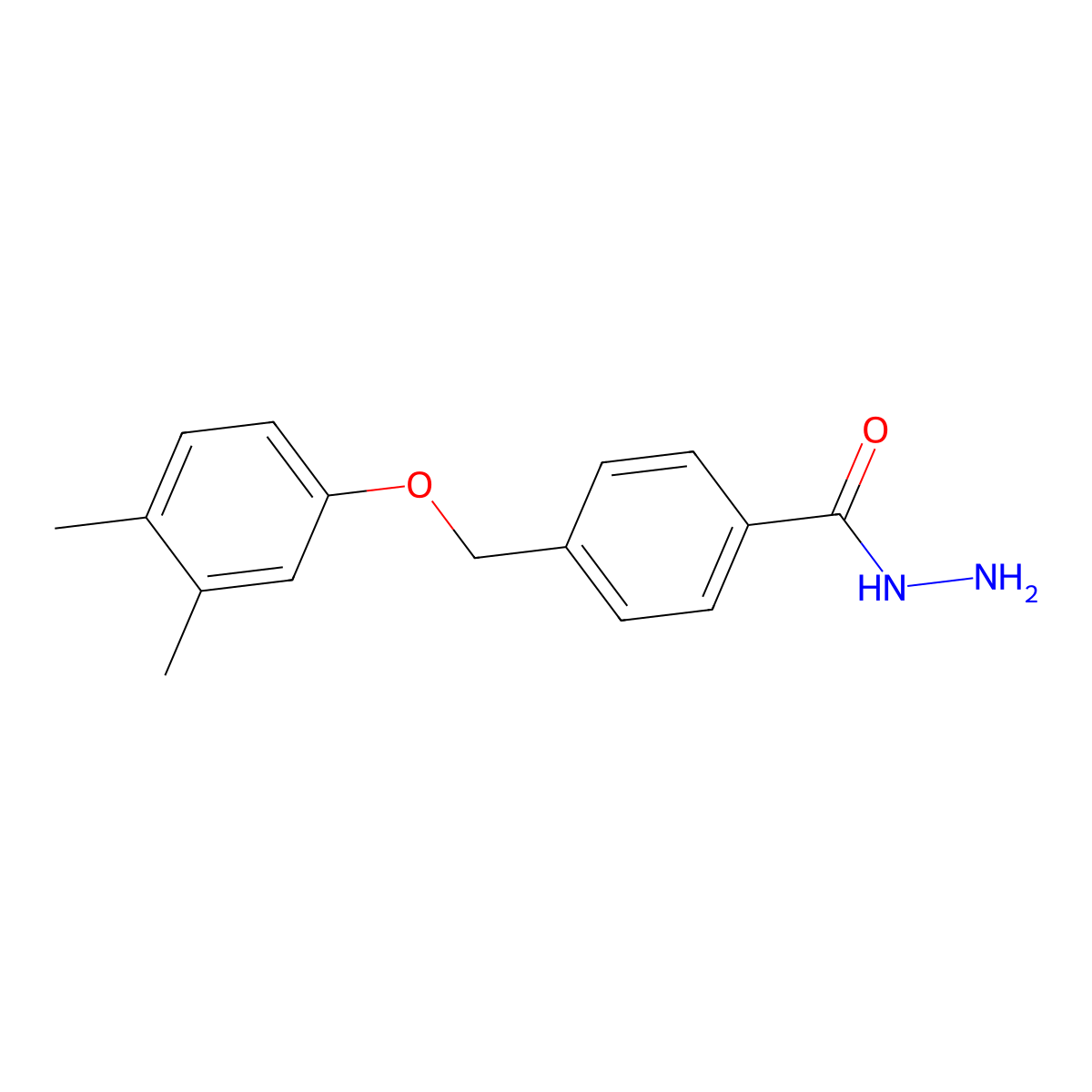 4-[(3,4-Dimethylphenoxy)methyl]benzohydrazide molecular structure, CAS 444075-44-9