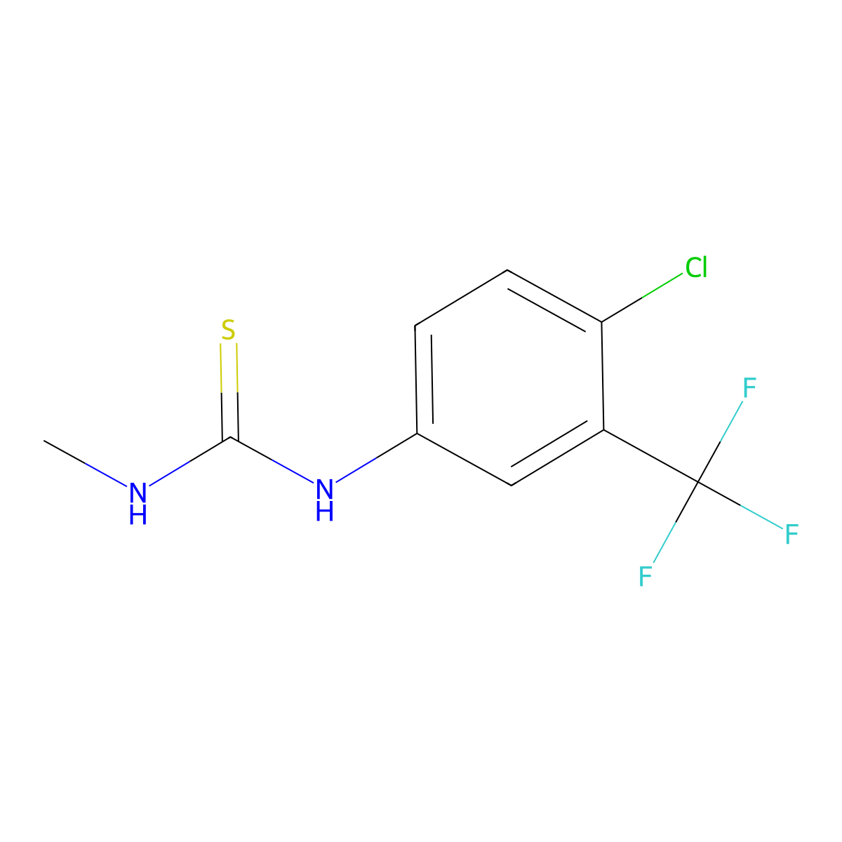 1-[4-Chloro-3-(trifluoromethyl)phenyl]-3-methylthiourea molecular structure, CAS 444076-53-3