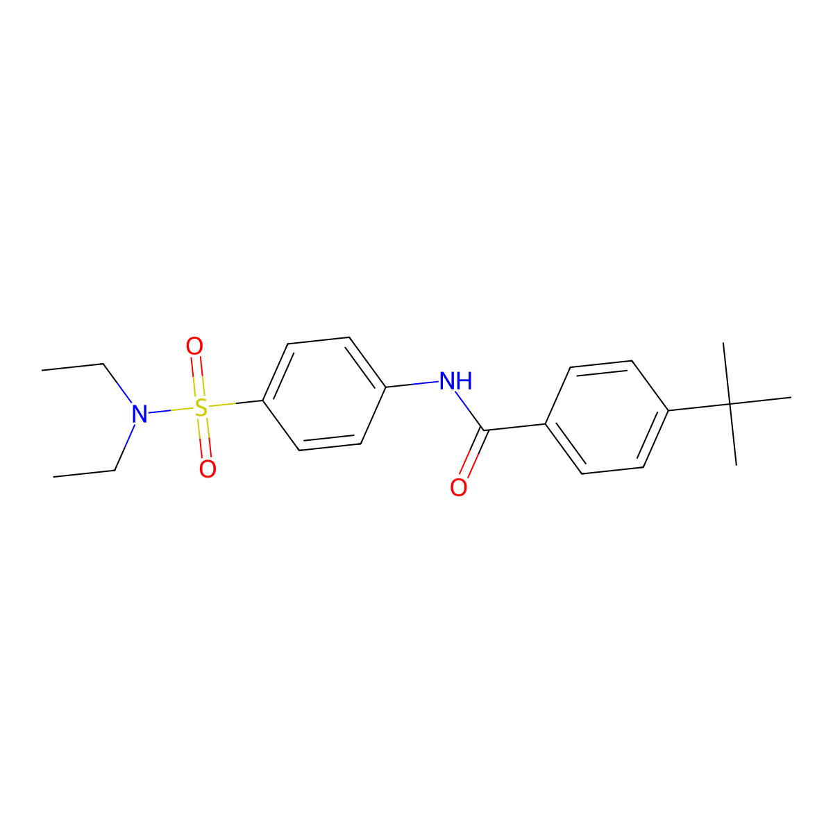 4-tert-butyl-N-[4-(diethylsulfamoyl)phenyl]benzamide molecular structure, CAS 444076-78-2