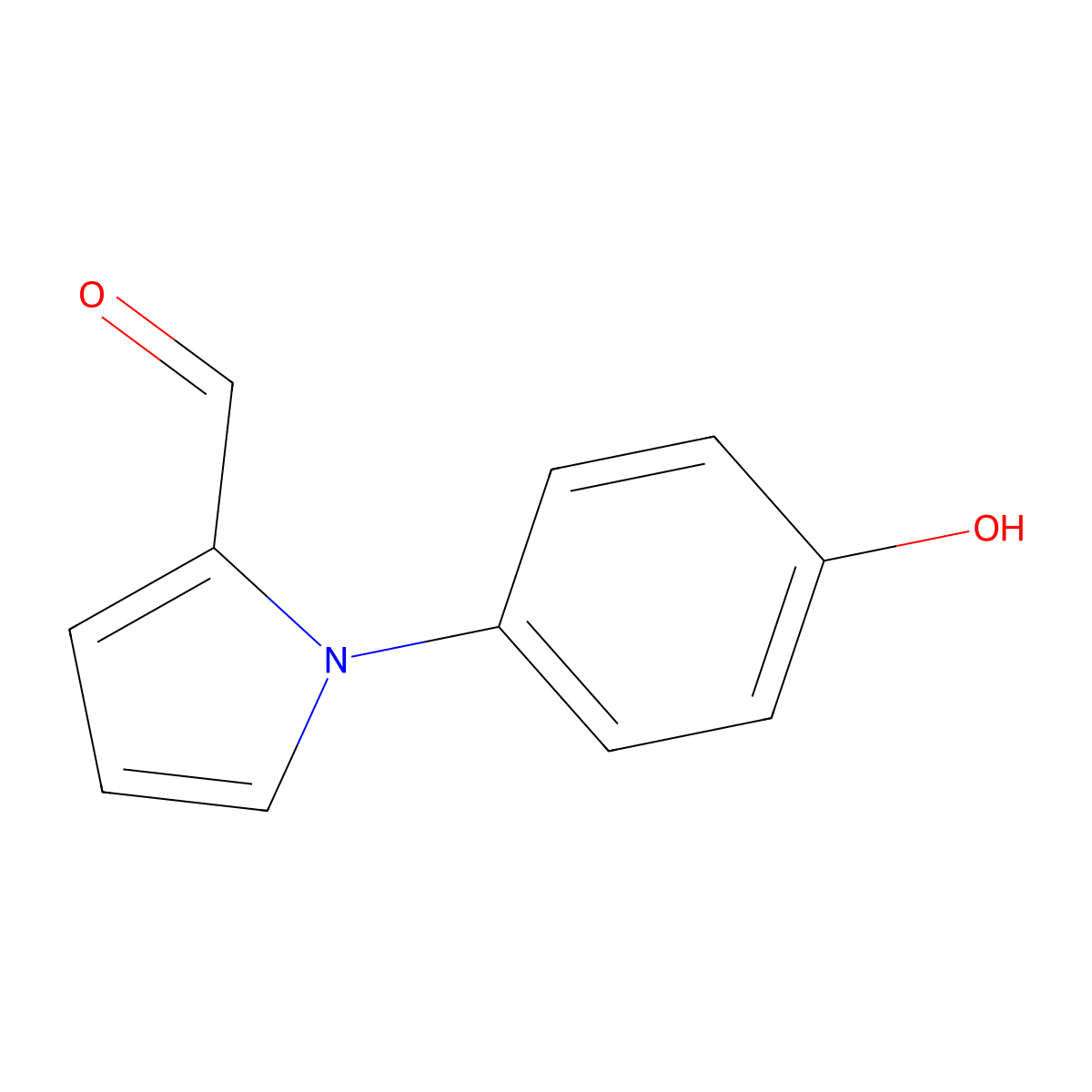 1-(4-Hydroxyphenyl)pyrrole-2-carbaldehyde molecular structure, CAS 444077-56-9