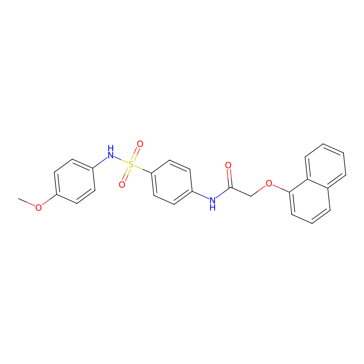 N-[4-[(4-methoxyphenyl)sulfamoyl]phenyl]-2-naphthalen-1-yloxyacetamide molecular structure, CAS 444077-88-7