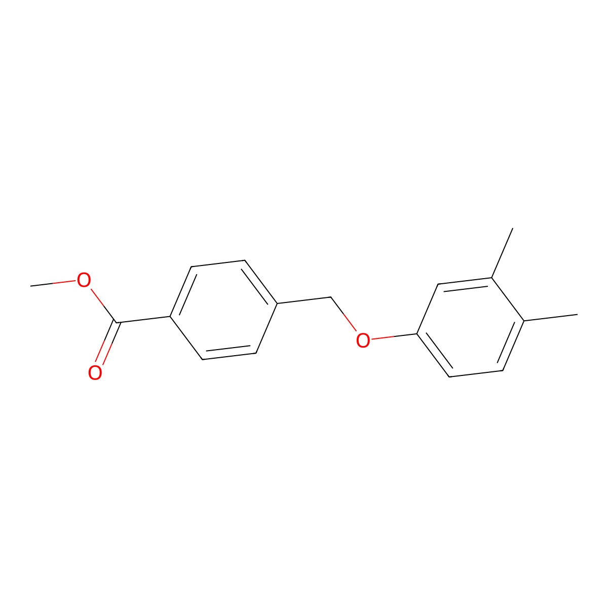 Methyl 4-[(3,4-dimethylphenoxy)methyl]benzoate molecular structure, CAS 444077-98-9