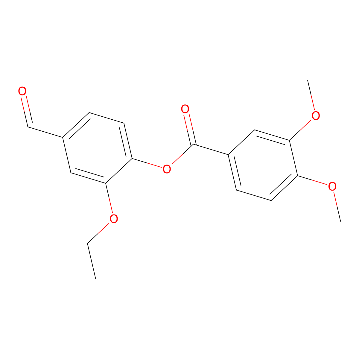 2-Ethoxy-4-formylphenyl 3,4-dimethoxybenzoate molecular structure, CAS 444081-44-1