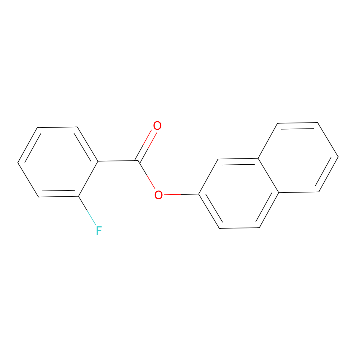 2-Fluorobenzoic acid, 2-naphthyl ester molecular structure, CAS 444081-59-8