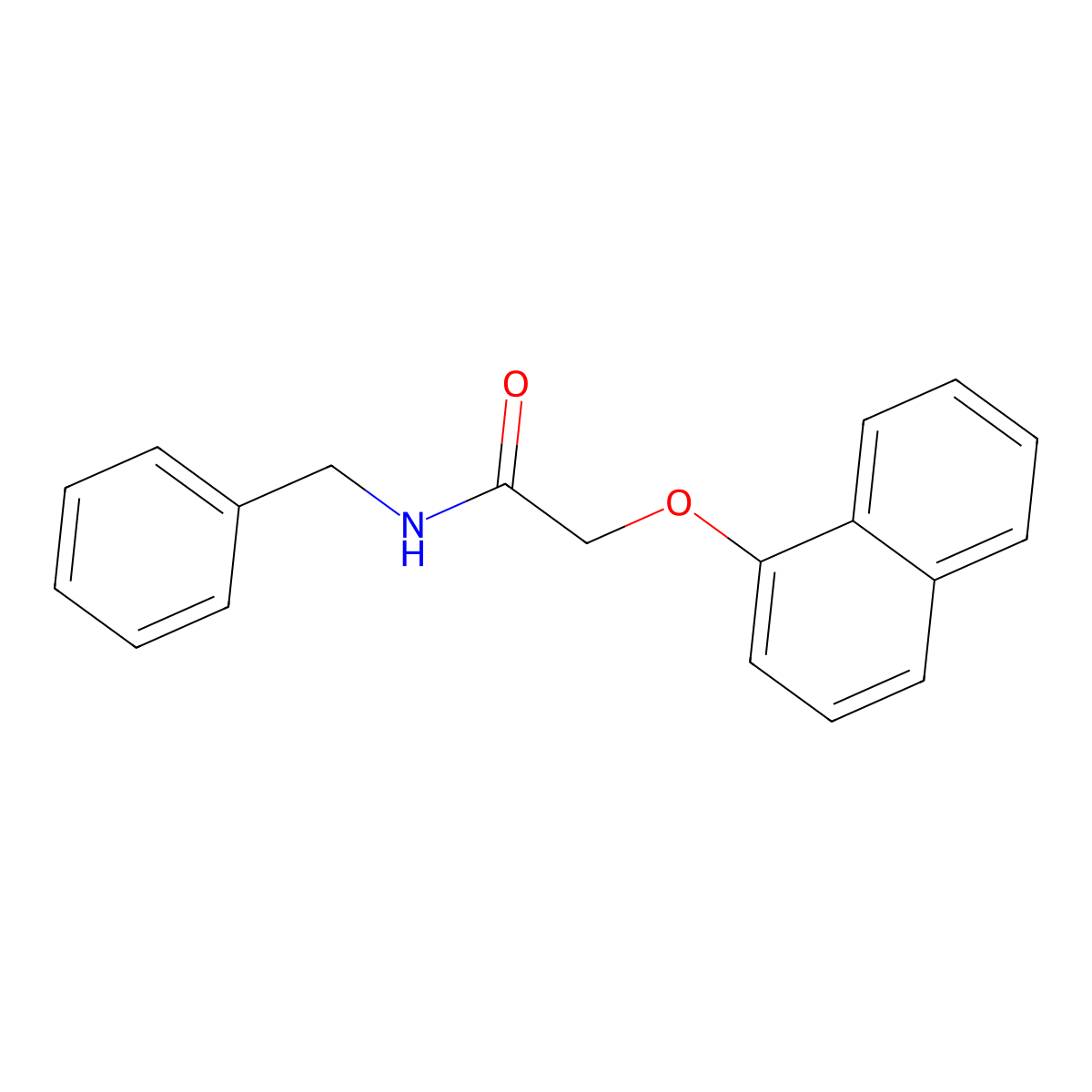 N-benzyl-2-naphthalen-1-yloxyacetamide molecular structure, CAS 444082-63-7
