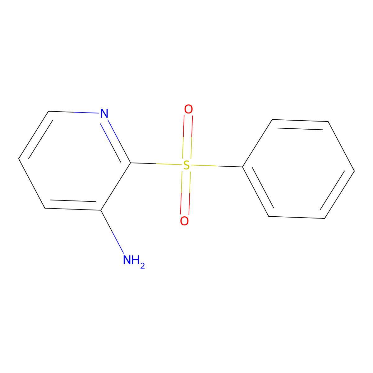 2-(Phenylsulfonyl)-3-pyridinamine molecular structure, CAS 444087-50-7