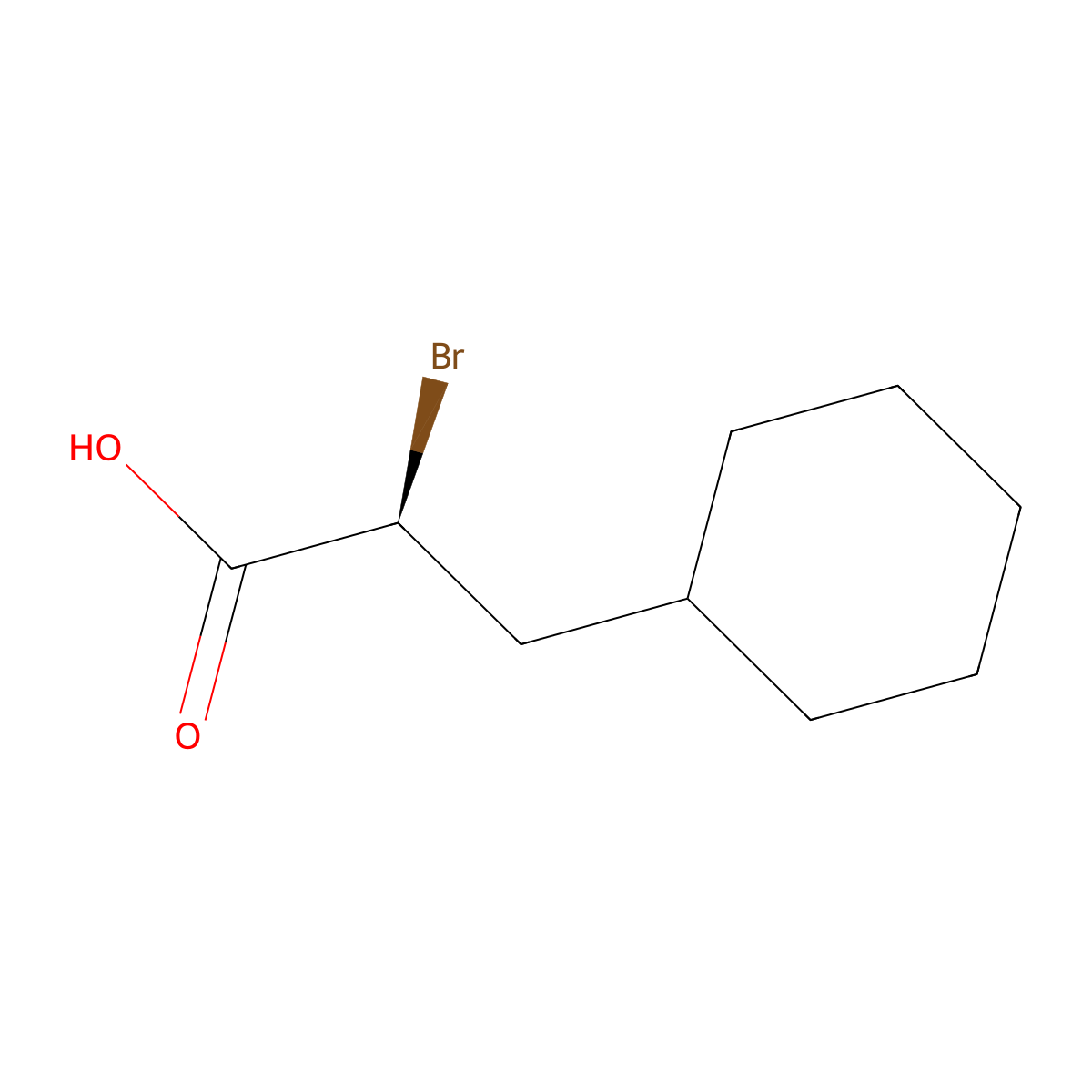 (2S)-2-bromo-3-cyclohexylpropanoic acid molecular structure, CAS 444087-82-5