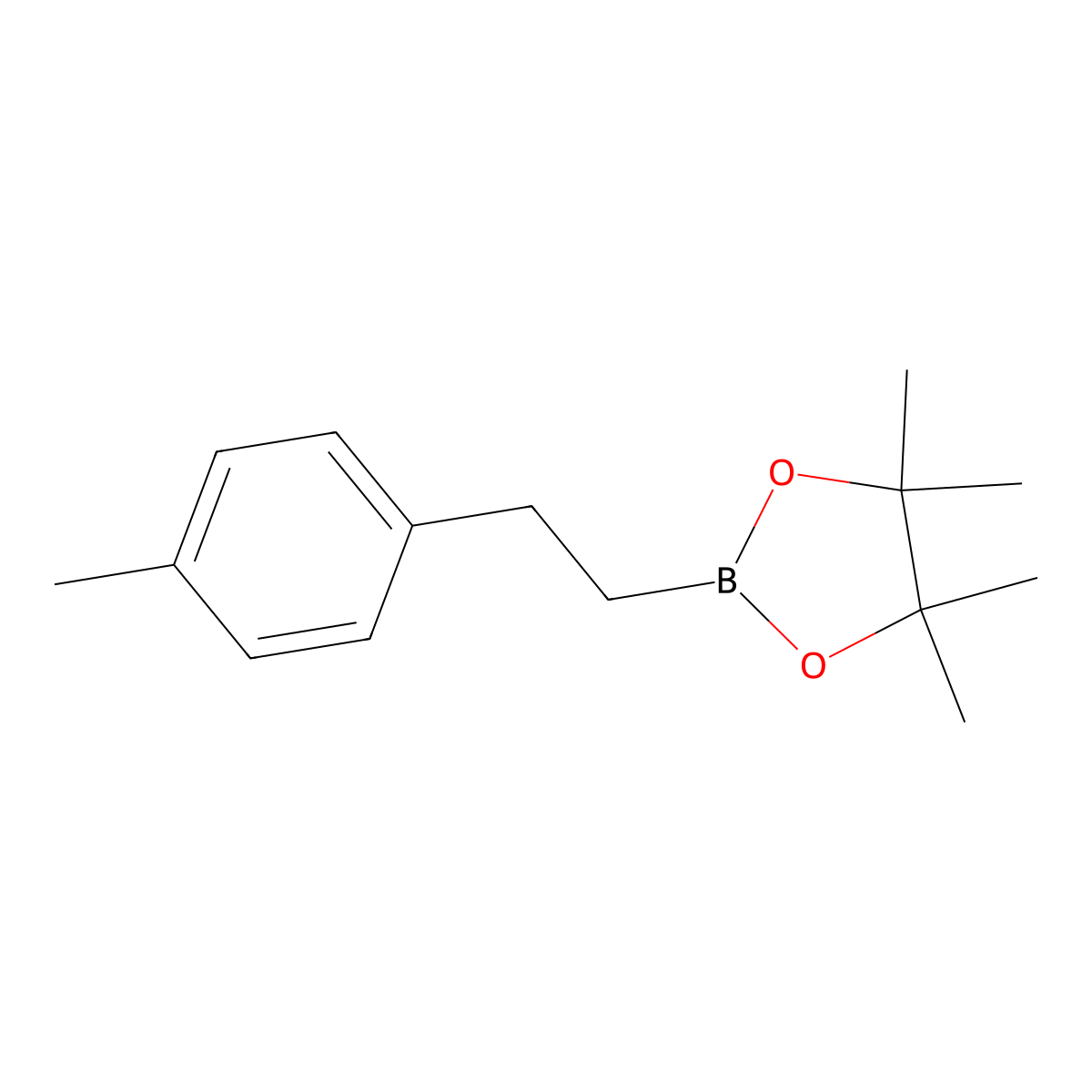 4,4,5,5-Tetramethyl-2-[2-(4-methylphenyl)ethyl]-1,3,2-dioxaborolane molecular structure, CAS 444094-87-5