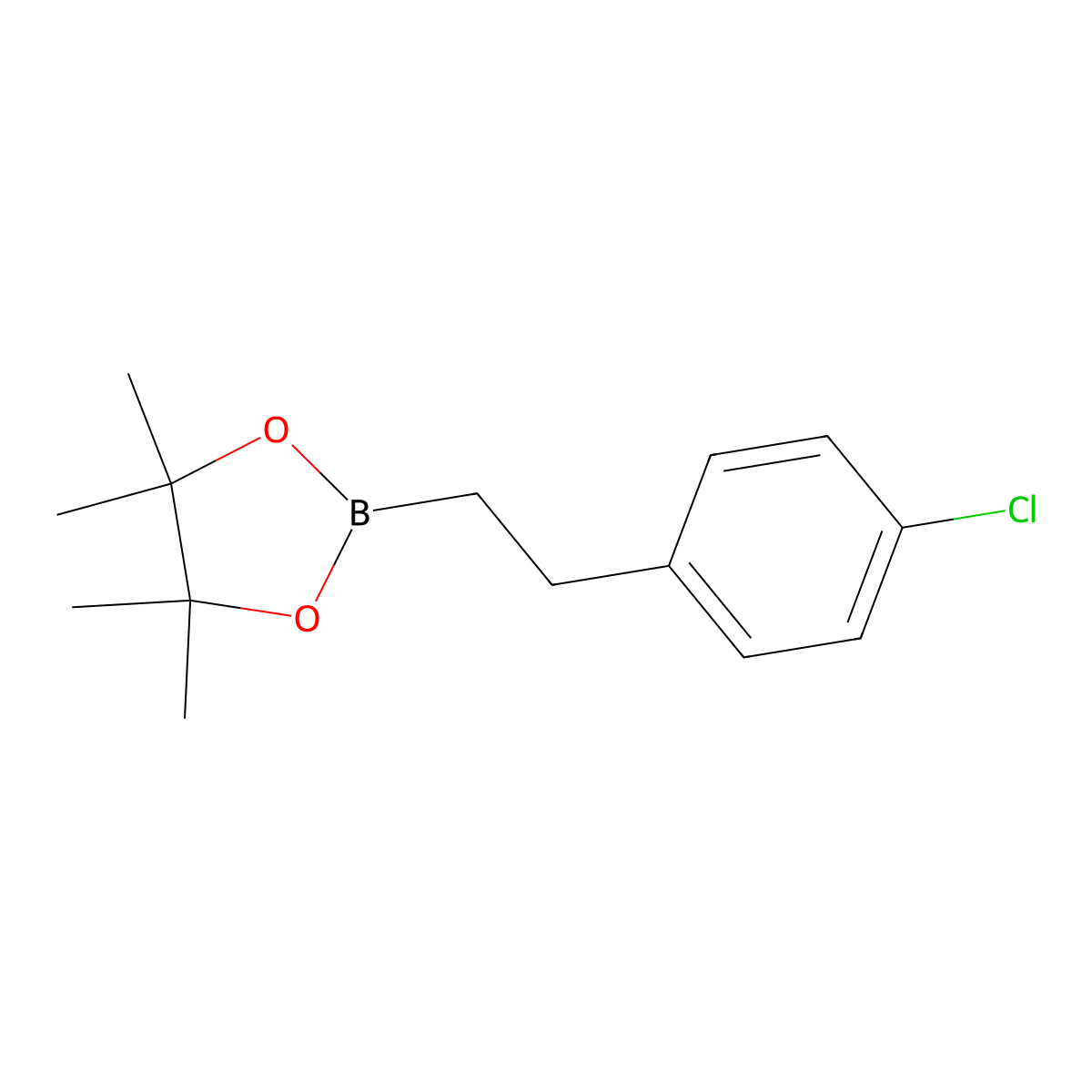 2-(4-Chlorophenyl)ethylboronic acid pinacol ester molecular structure, CAS 444094-88-6