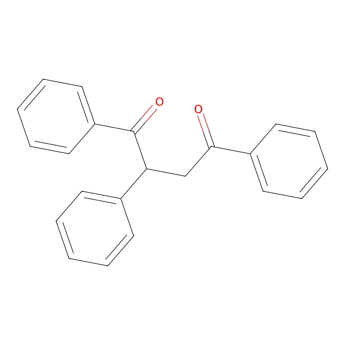 1,4-Butanedione, 1,2,4-triphenyl- molecular structure, CAS 4441-01-4