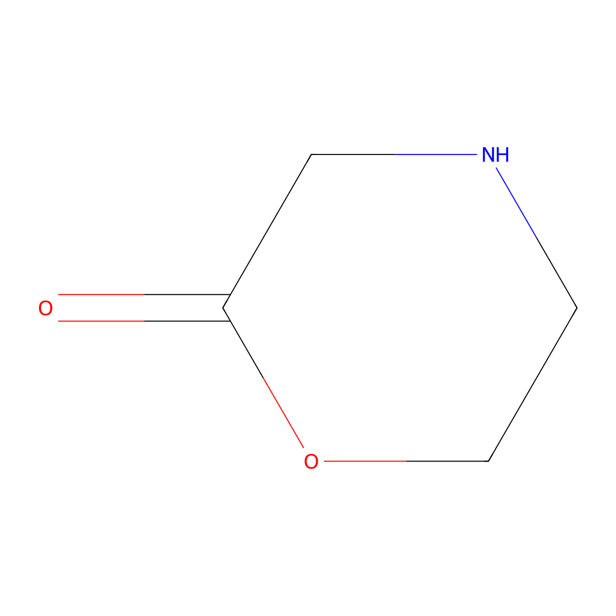 Morpholin-2-one molecular structure, CAS 4441-15-0
