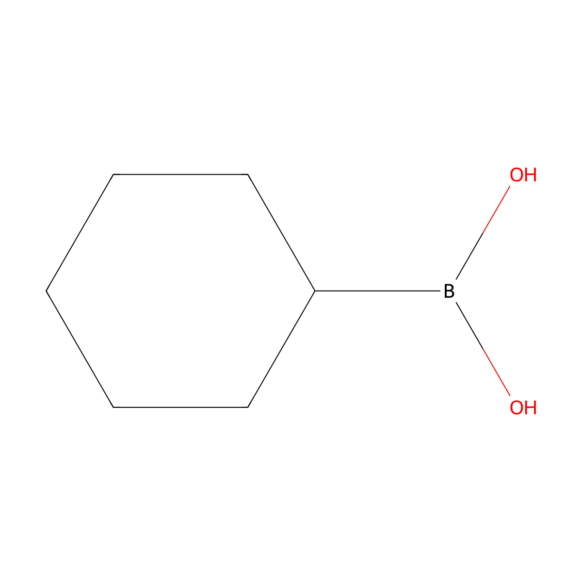 Cyclohexylboronic Acid (contains varying amounts of Anhydride) molecular structure, CAS 4441-56-9
