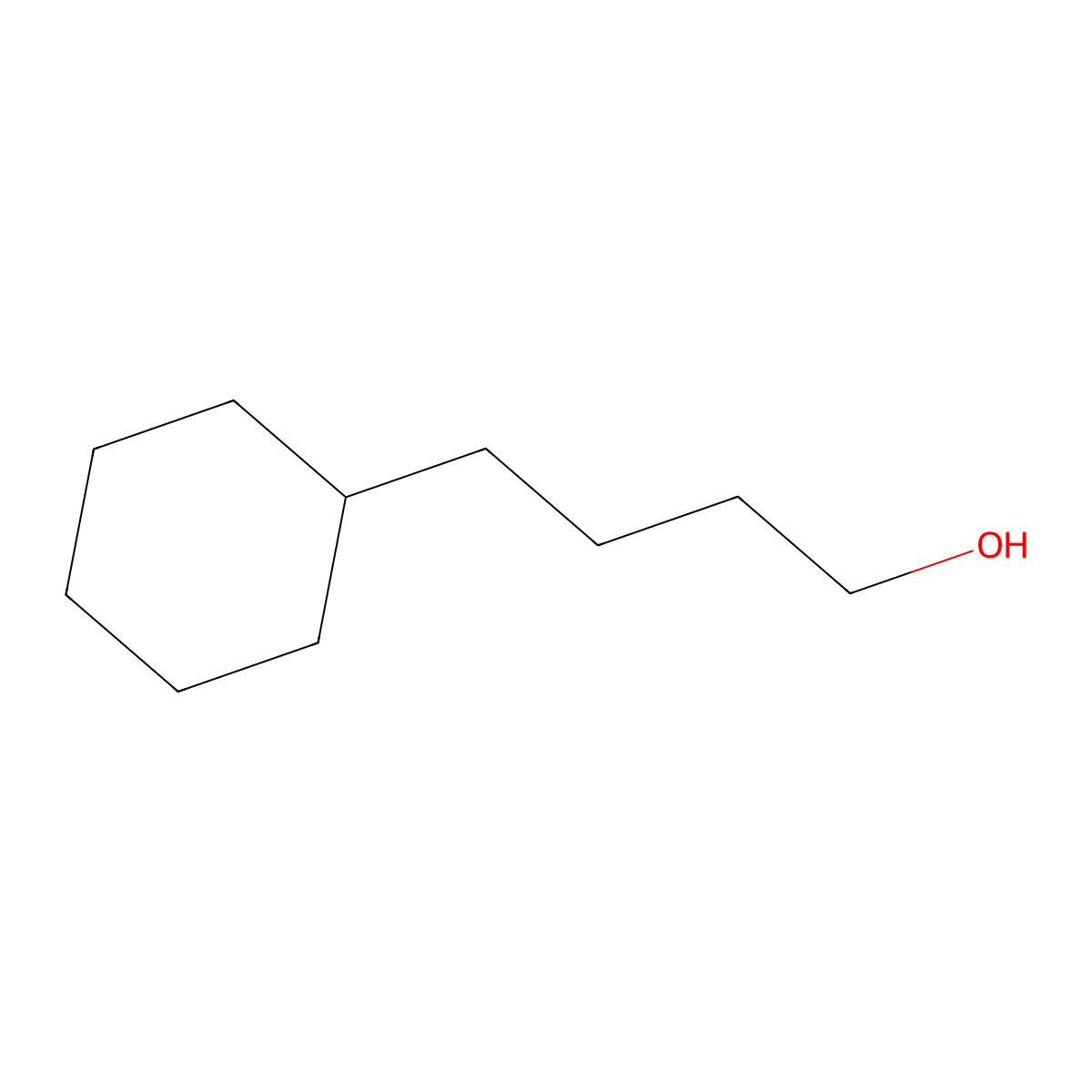Cyclohexanebutanol molecular structure, CAS 4441-57-0