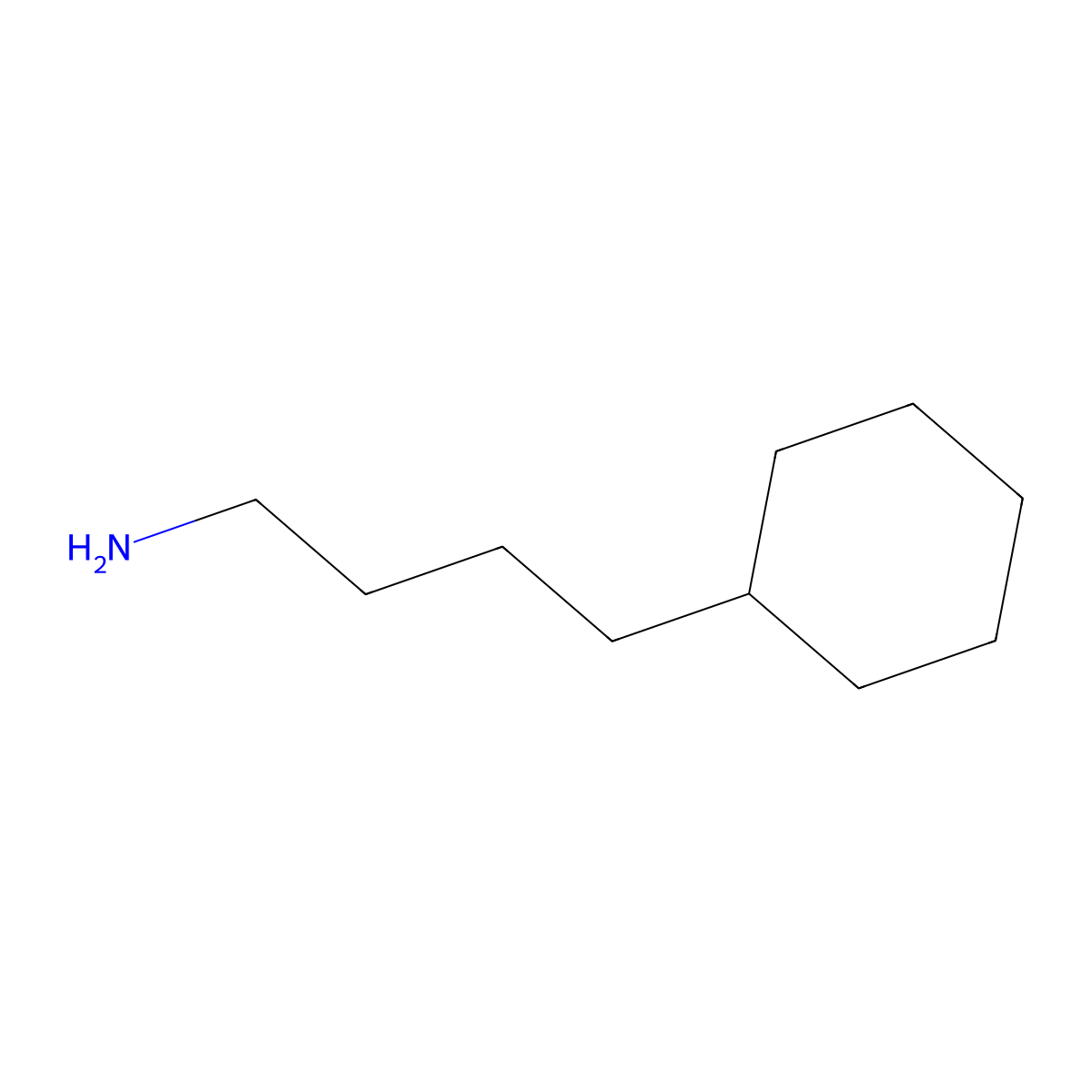 4-Cyclohexylbutan-1-amine molecular structure, CAS 4441-59-2