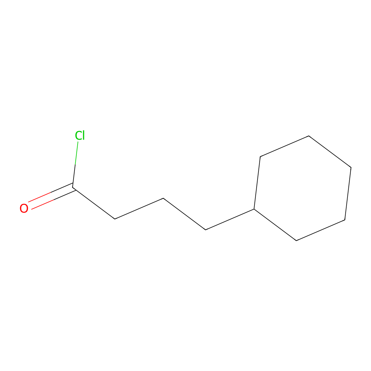 4-Cyclohexylbutanoyl chloride molecular structure, CAS 4441-67-2