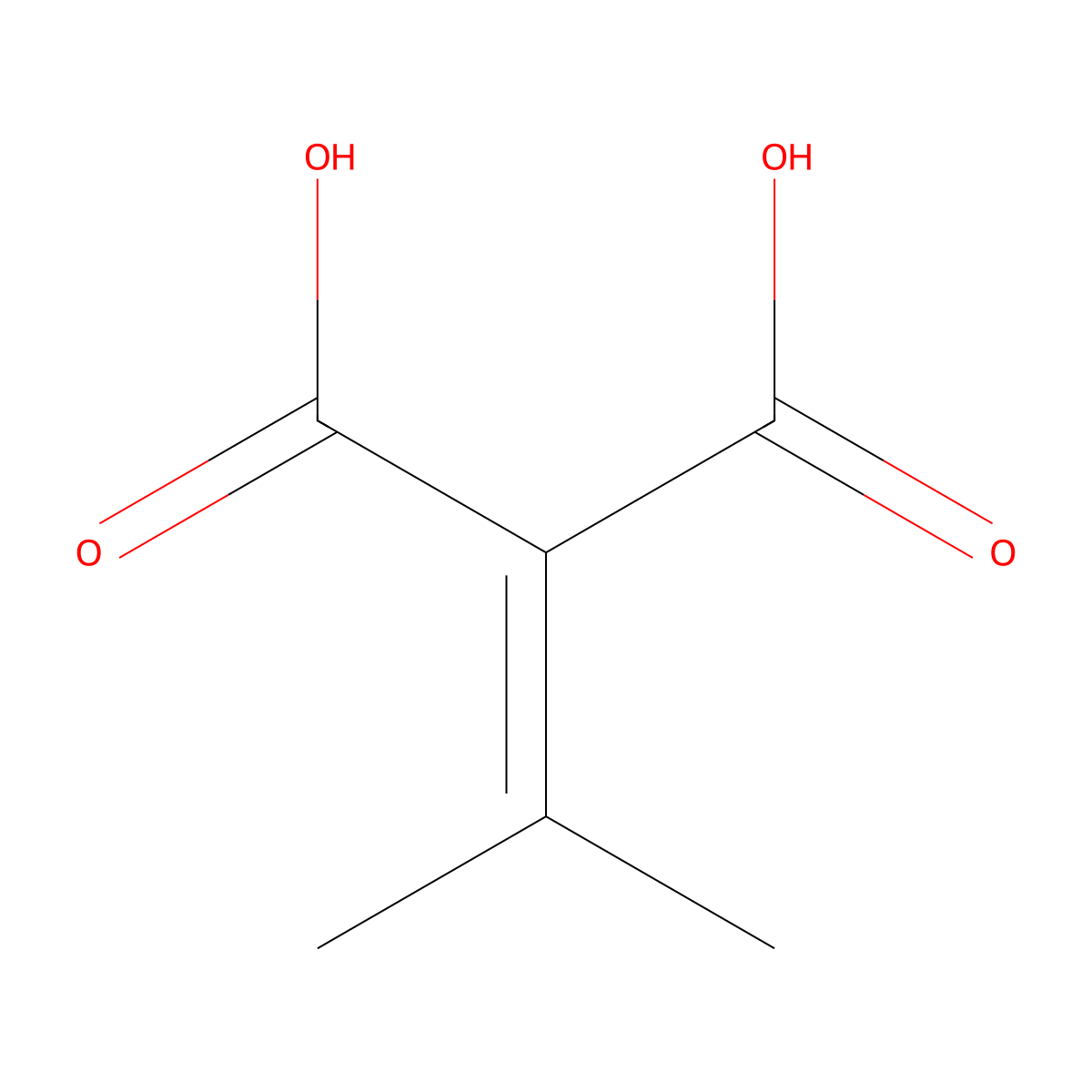 Propanedioic acid,2-(1-methylethylidene)- molecular structure, CAS 4441-90-1