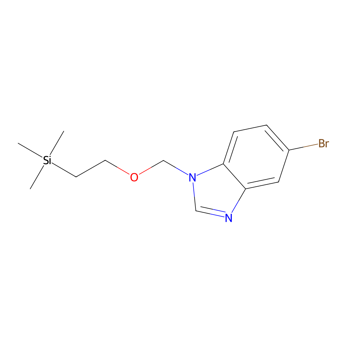 5-bromo-1-(2-trimethylsilanyl-ethoxymethyl)-1H-benzoimidazole molecular structure, CAS 444103-78-0