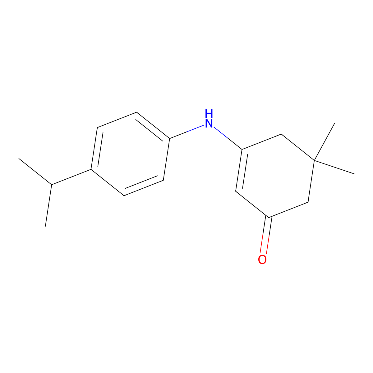 5,5-Dimethyl-3-(4-propan-2-ylanilino)cyclohex-2-en-1-one molecular structure, CAS 444110-06-9