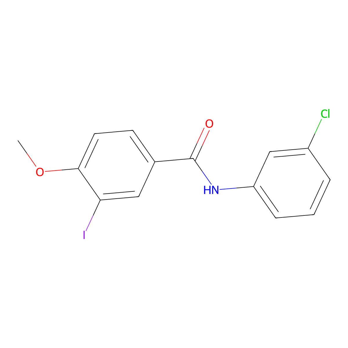 N-(3-chlorophenyl)-3-iodo-4-methoxybenzamide molecular structure, CAS 444110-86-5