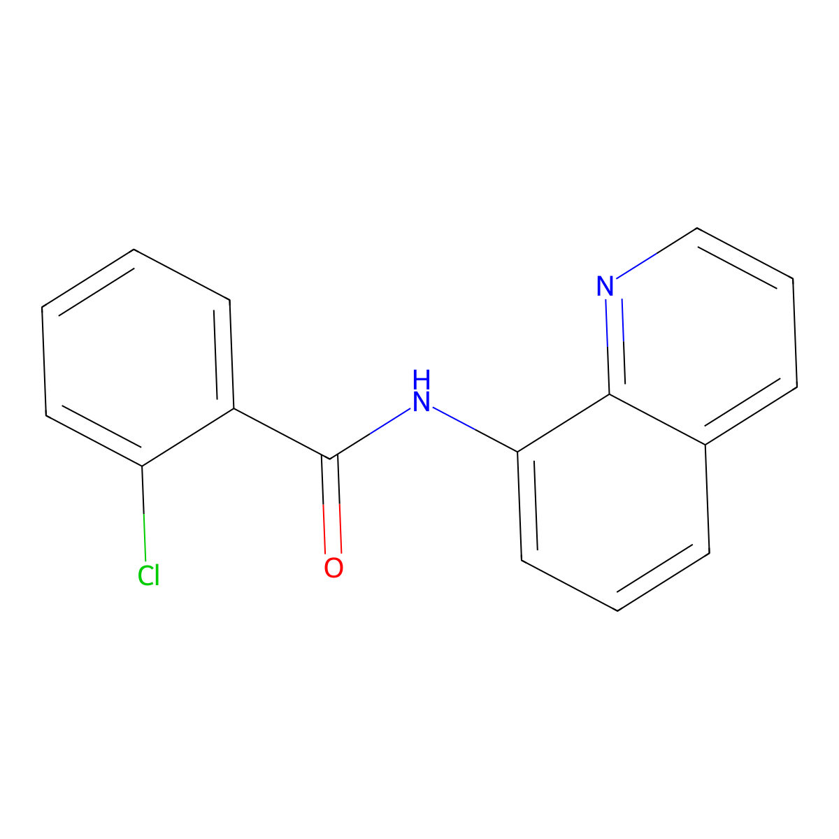2-chloro-N-(quinolin-8-yl)benzamide molecular structure, CAS 444112-59-8
