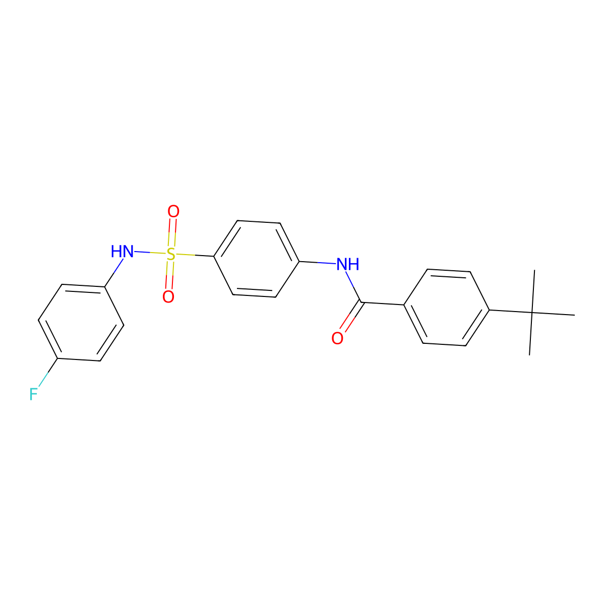 4-tert-butyl-N-[4-[(4-fluorophenyl)sulfamoyl]phenyl]benzamide molecular structure, CAS 444113-04-6