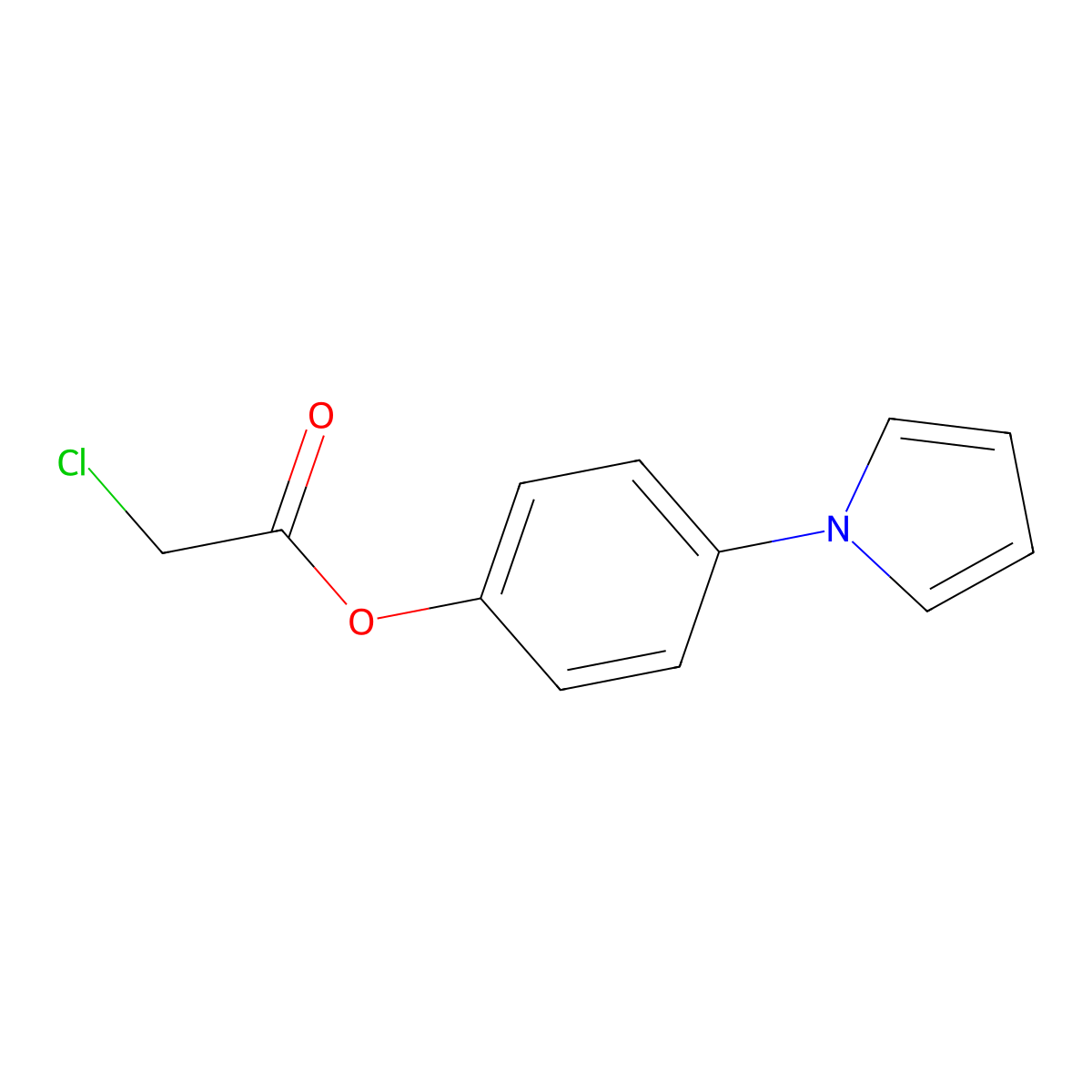 Chloro-acetic acid 4-pyrrol-1-yl-phenyl ester molecular structure, CAS 444113-18-2