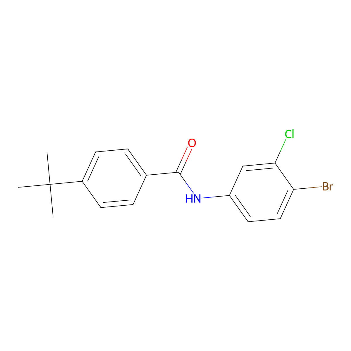 N-(4-bromo-3-chlorophenyl)-4-tert-butylbenzamide molecular structure, CAS 444115-21-3