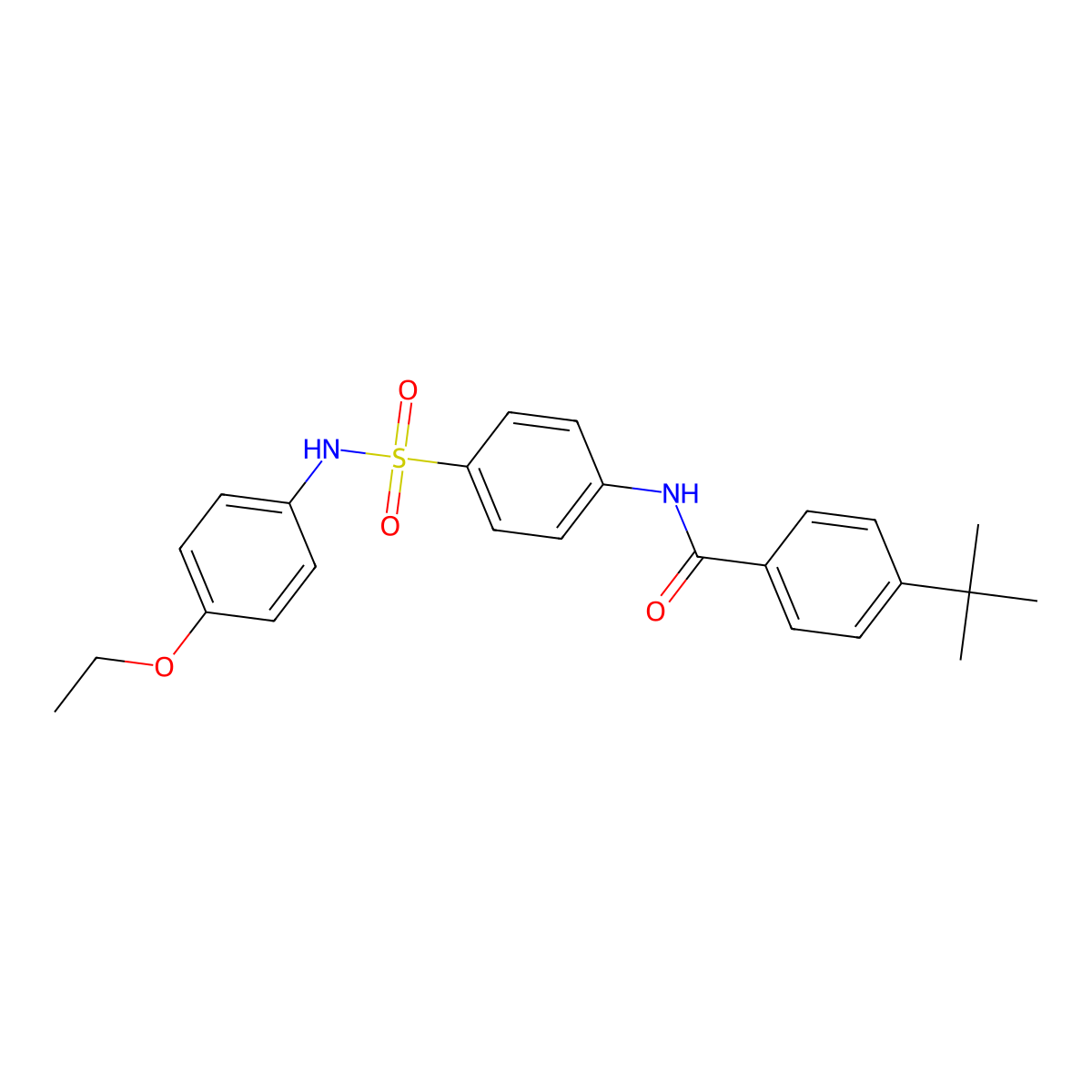 4-tert-butyl-N-[4-[(4-ethoxyphenyl)sulfamoyl]phenyl]benzamide molecular structure, CAS 444115-89-3