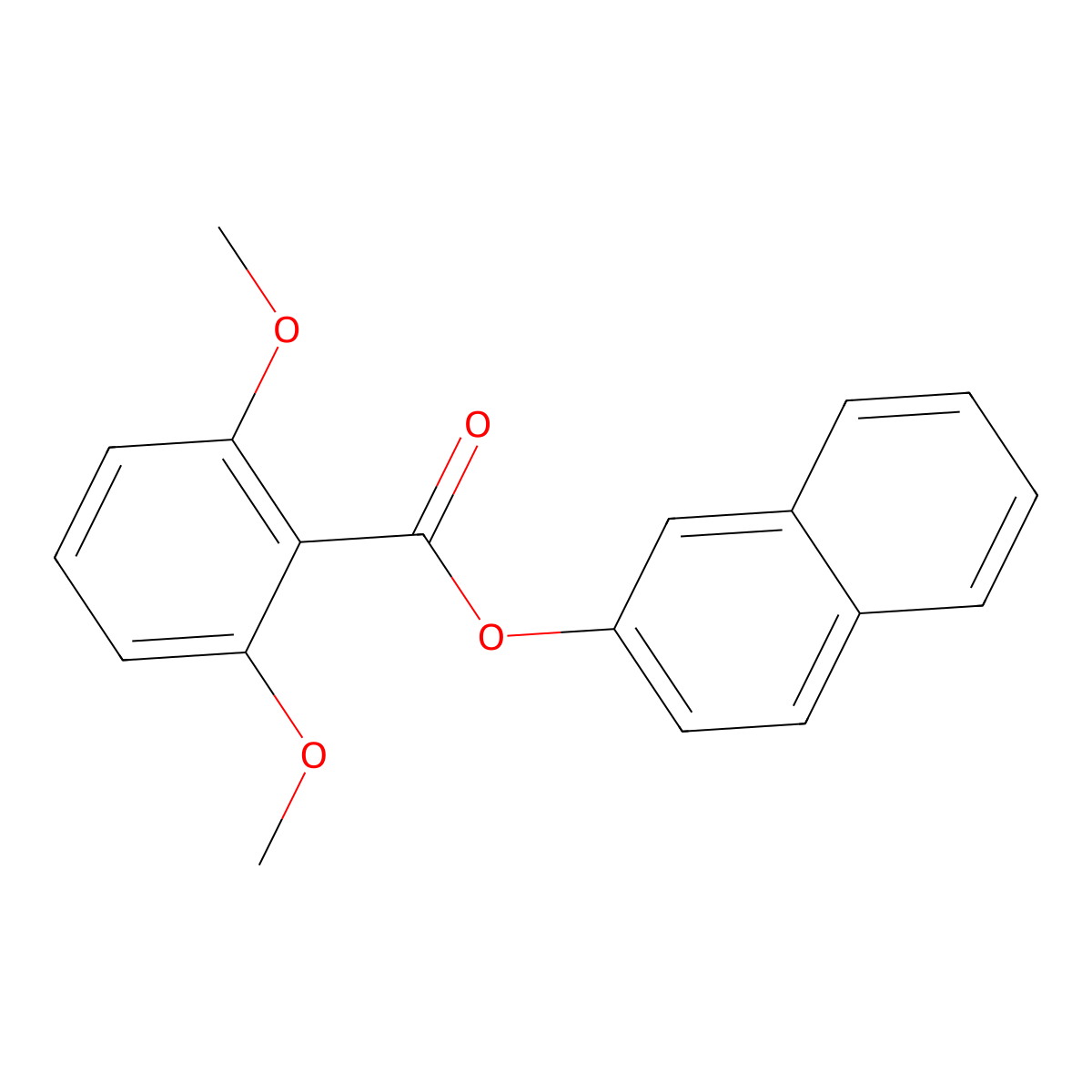 2-Naphthyl 2,6-dimethoxybenzoate molecular structure, CAS 444116-45-4