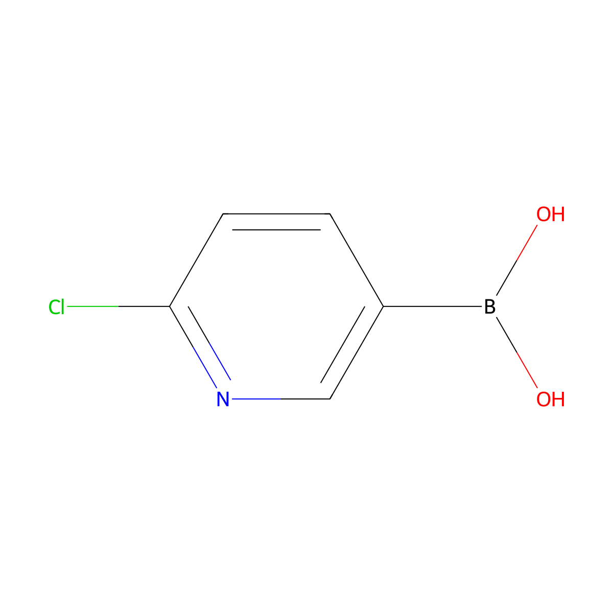 2-Chloropyridine-5-boronic acid molecular structure, CAS 444120-91-6