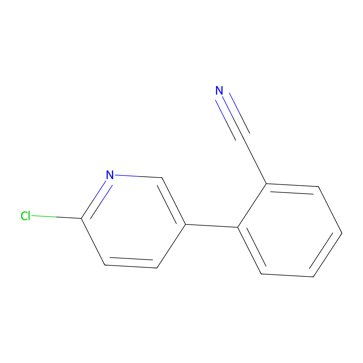 2-(6-Chloro-3-pyridinyl)benzonitrile molecular structure, CAS 444120-92-7