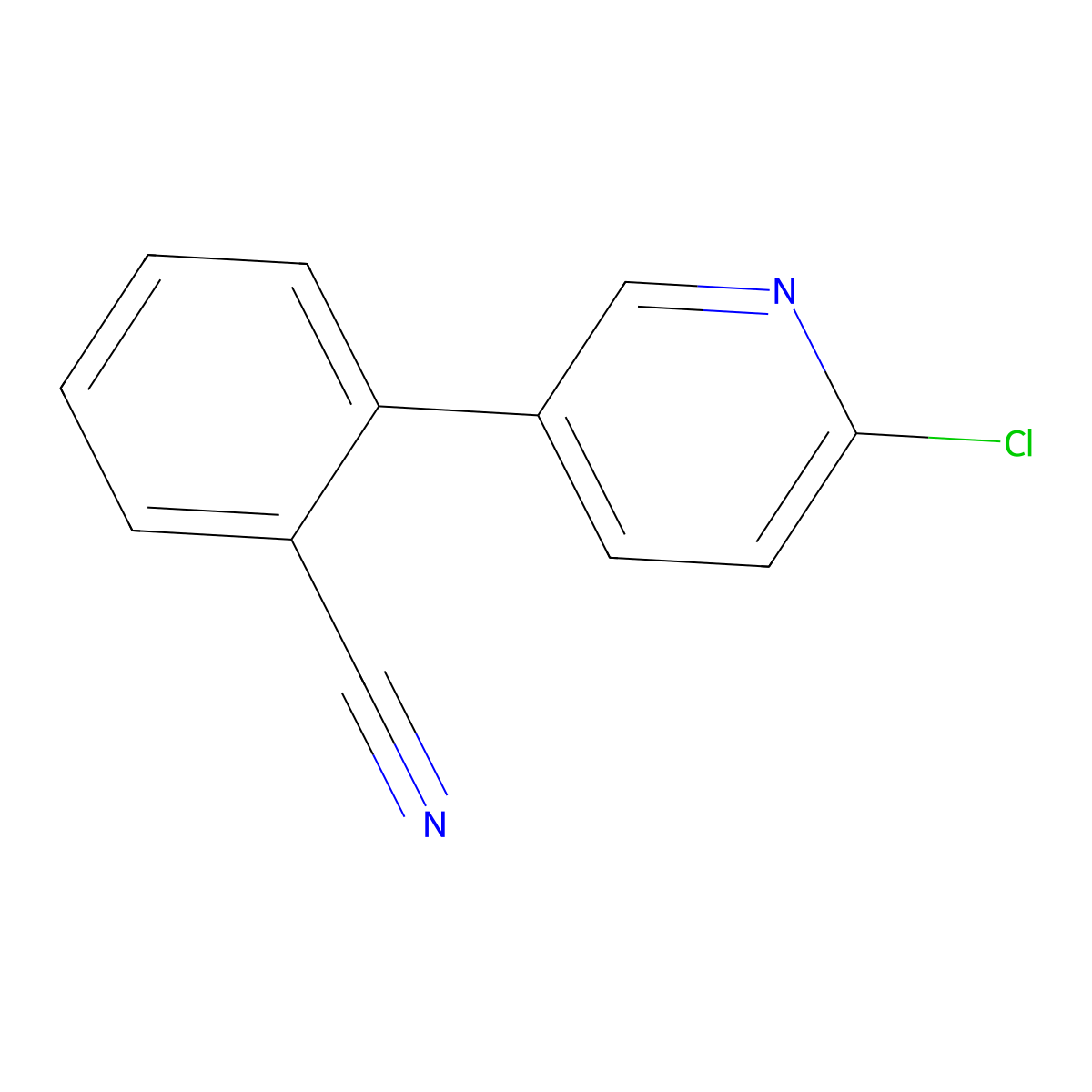 2-(6-Chloro-3-pyridinyl)benzonitrile molecular structure, CAS 444120-92-7