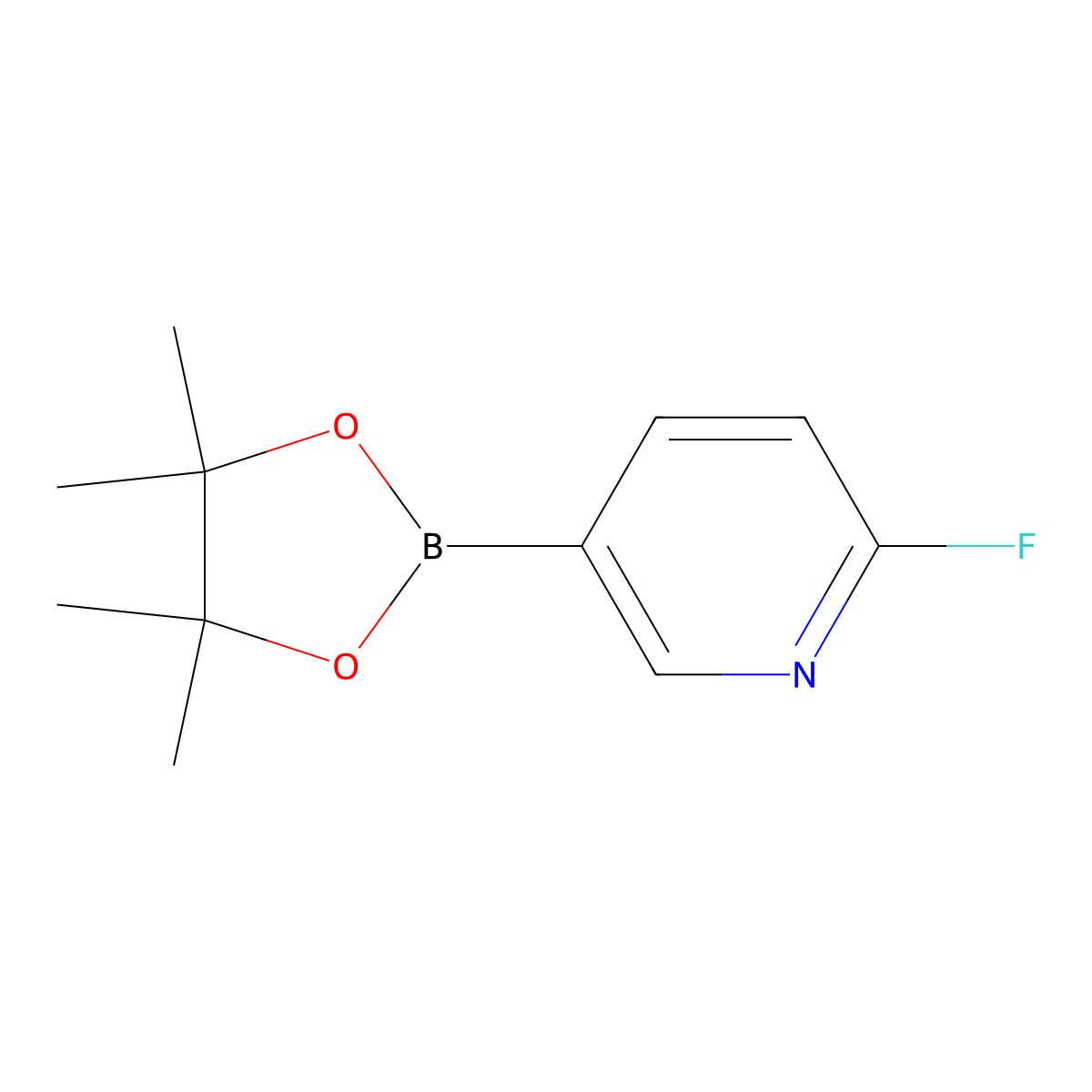 2-Fluoropyridine-5-boronic acid pinacol ester molecular structure, CAS 444120-95-0