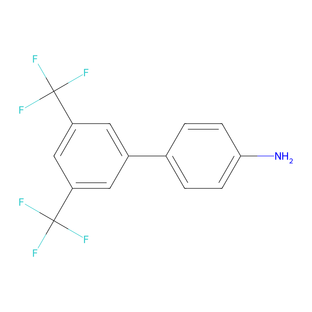 3',5'-Bis(trifluoromethyl)(1,1'-biphenyl)-4-ylamine molecular structure, CAS 444143-45-7