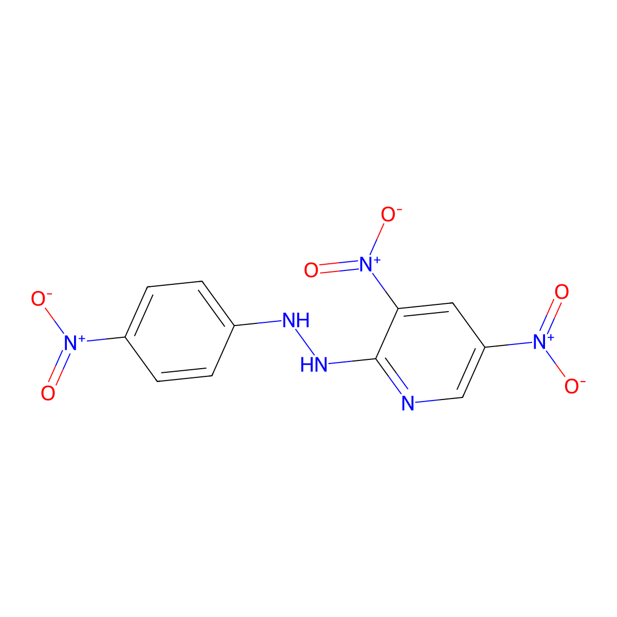 3,5-Dinitro-2-[2-(4-nitrophenyl)hydrazinyl]pyridine molecular structure, CAS 444144-10-9