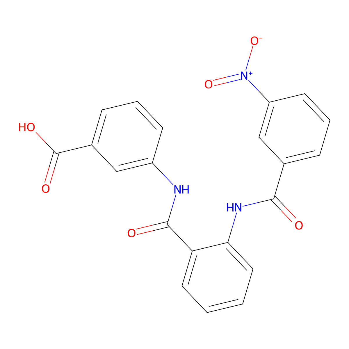 3-[[2-[(3-nitrobenzoyl)amino]benzoyl]amino]benzoic Acid molecular structure, CAS 444145-60-2