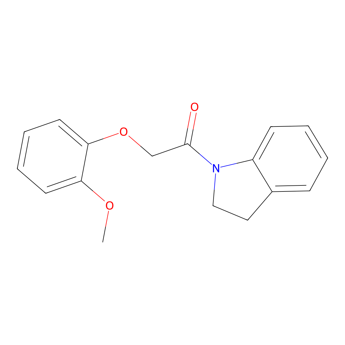 1-[(2-Methoxyphenoxy)acetyl]indoline molecular structure, CAS 444146-15-0