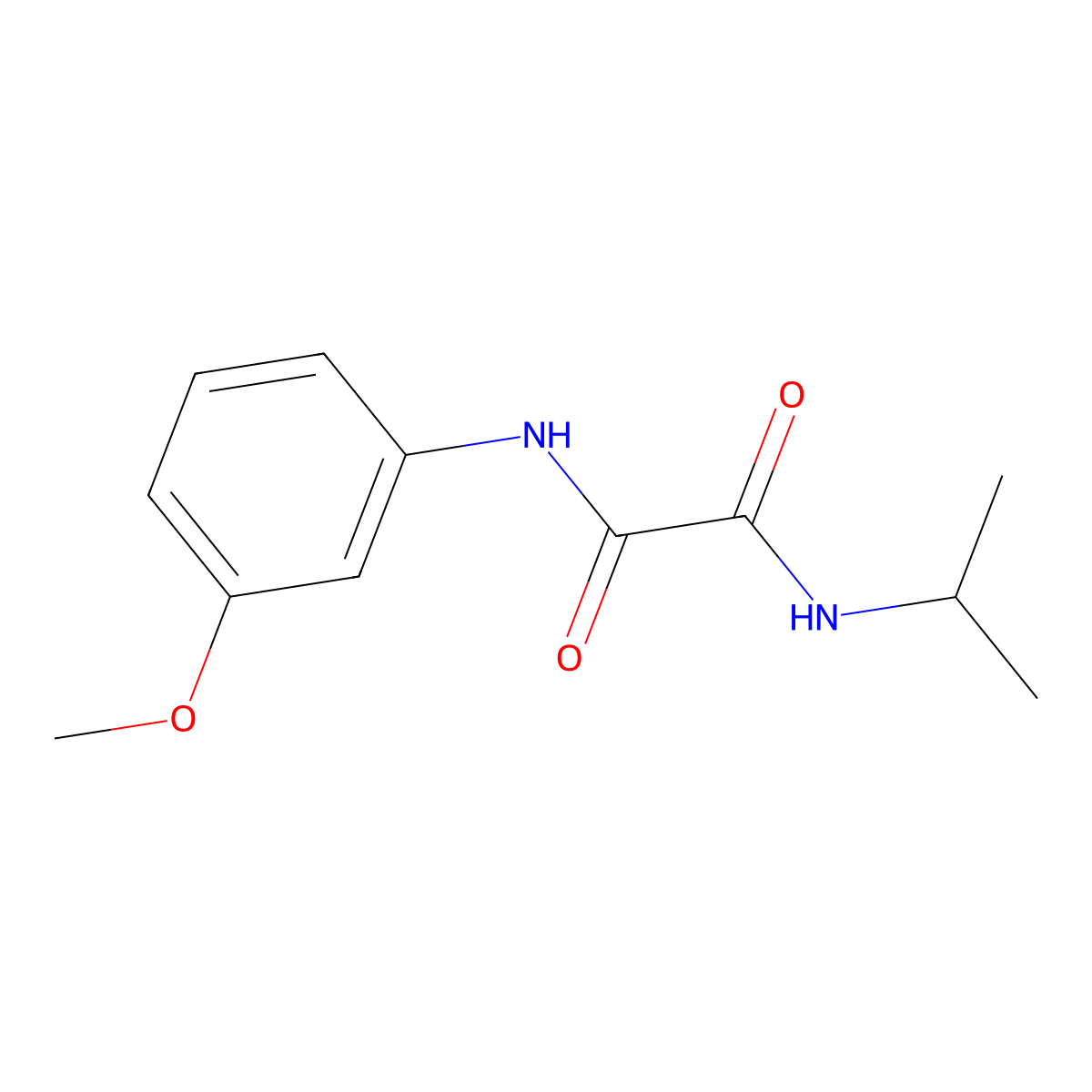N-(3-methoxyphenyl)-N'-propan-2-yloxamide molecular structure, CAS 444146-56-9