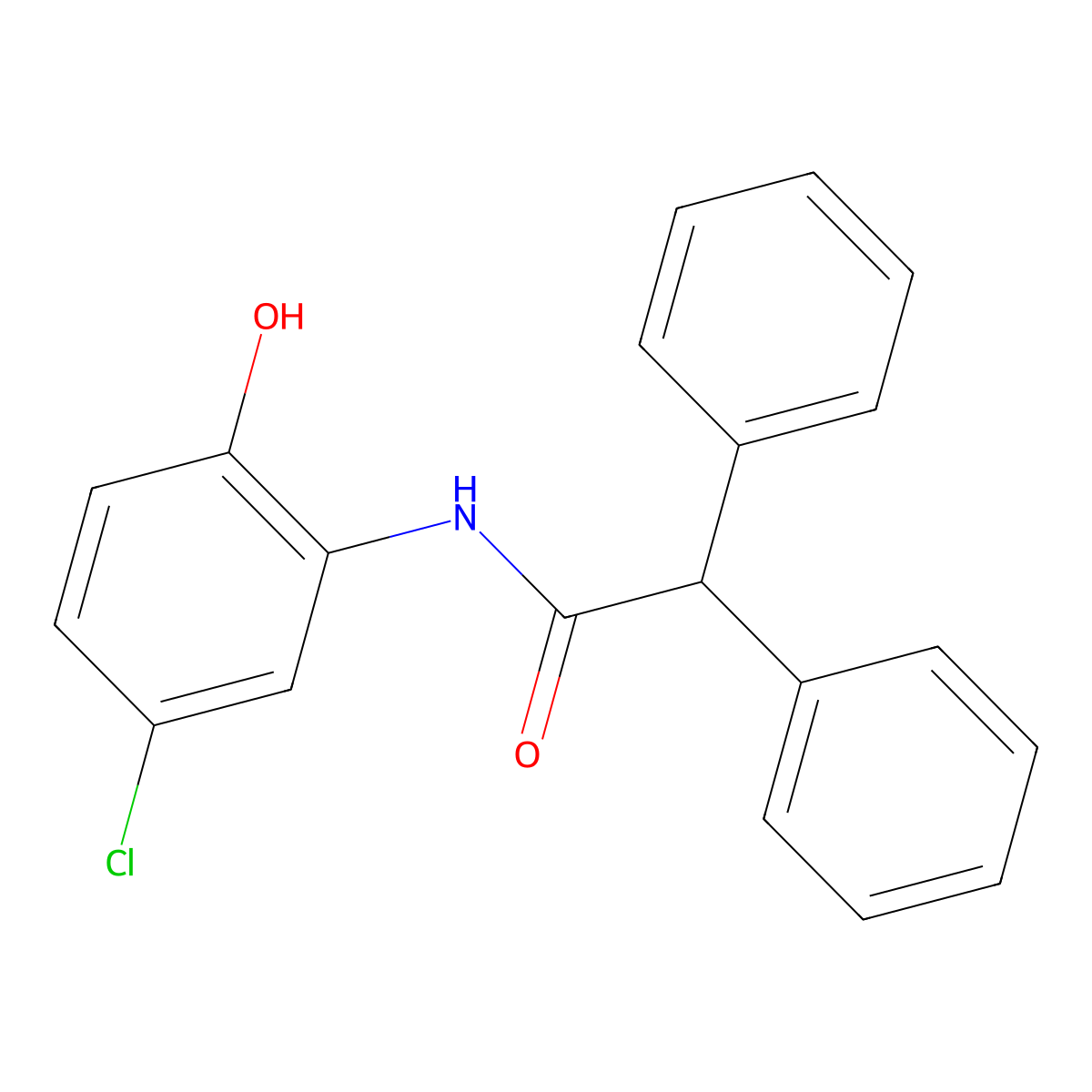 N-(5-chloro-2-hydroxyphenyl)-2,2-diphenylacetamide molecular structure, CAS 444146-96-7