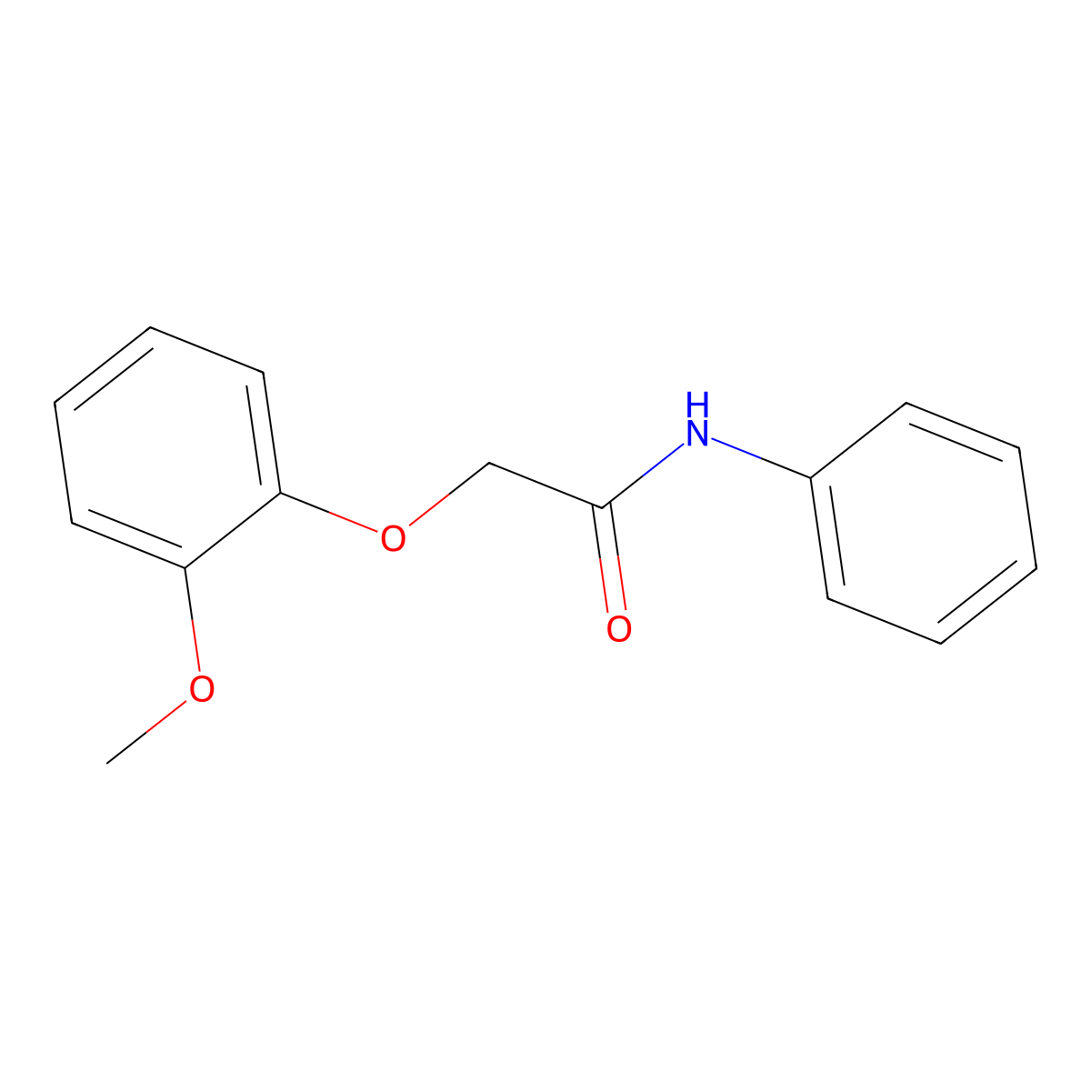 2-(2-methoxyphenoxy)-N-phenylacetamide molecular structure, CAS 444148-69-0