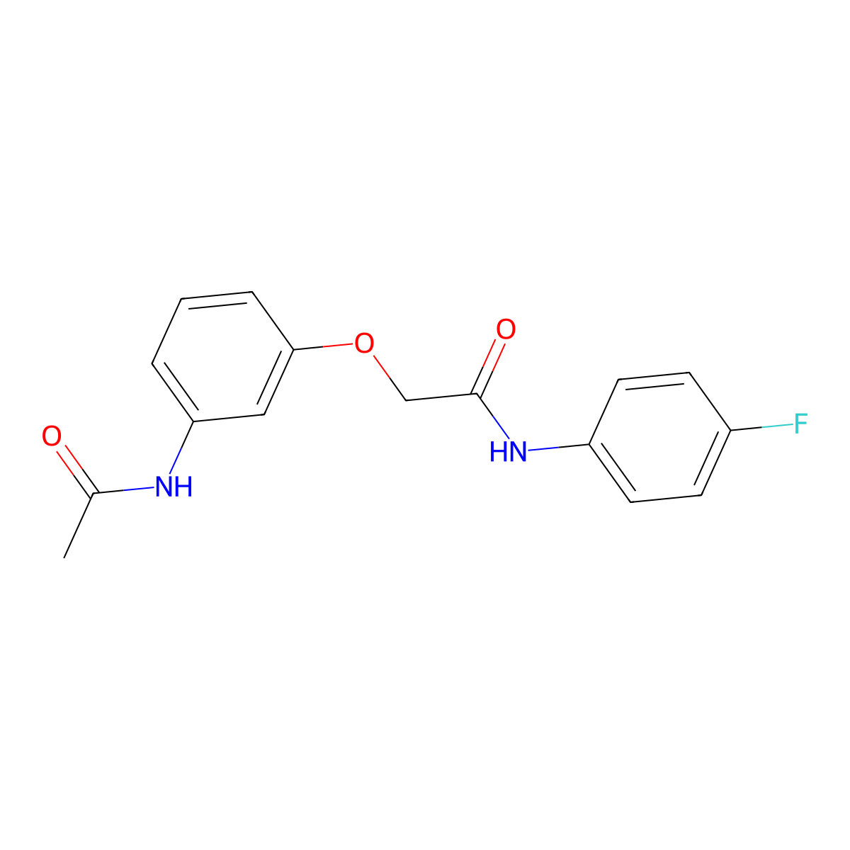 2-[3-(acetylamino)phenoxy]-N-(4-fluorophenyl)acetamide molecular structure, CAS 444148-83-8