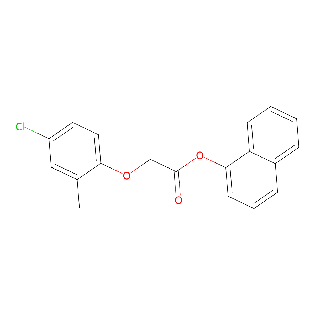 1-Naphthyl (4-chloro-2-methylphenoxy)acetate molecular structure, CAS 444149-16-0