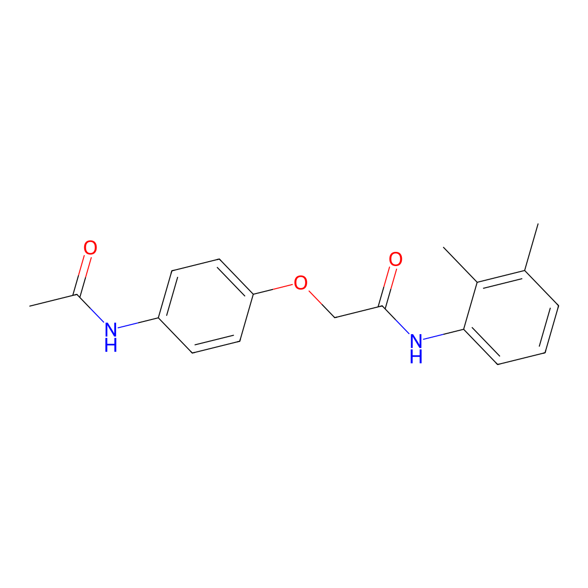 2-(4-acetamidophenoxy)-N-(2,3-dimethylphenyl)acetamide molecular structure, CAS 444149-46-6