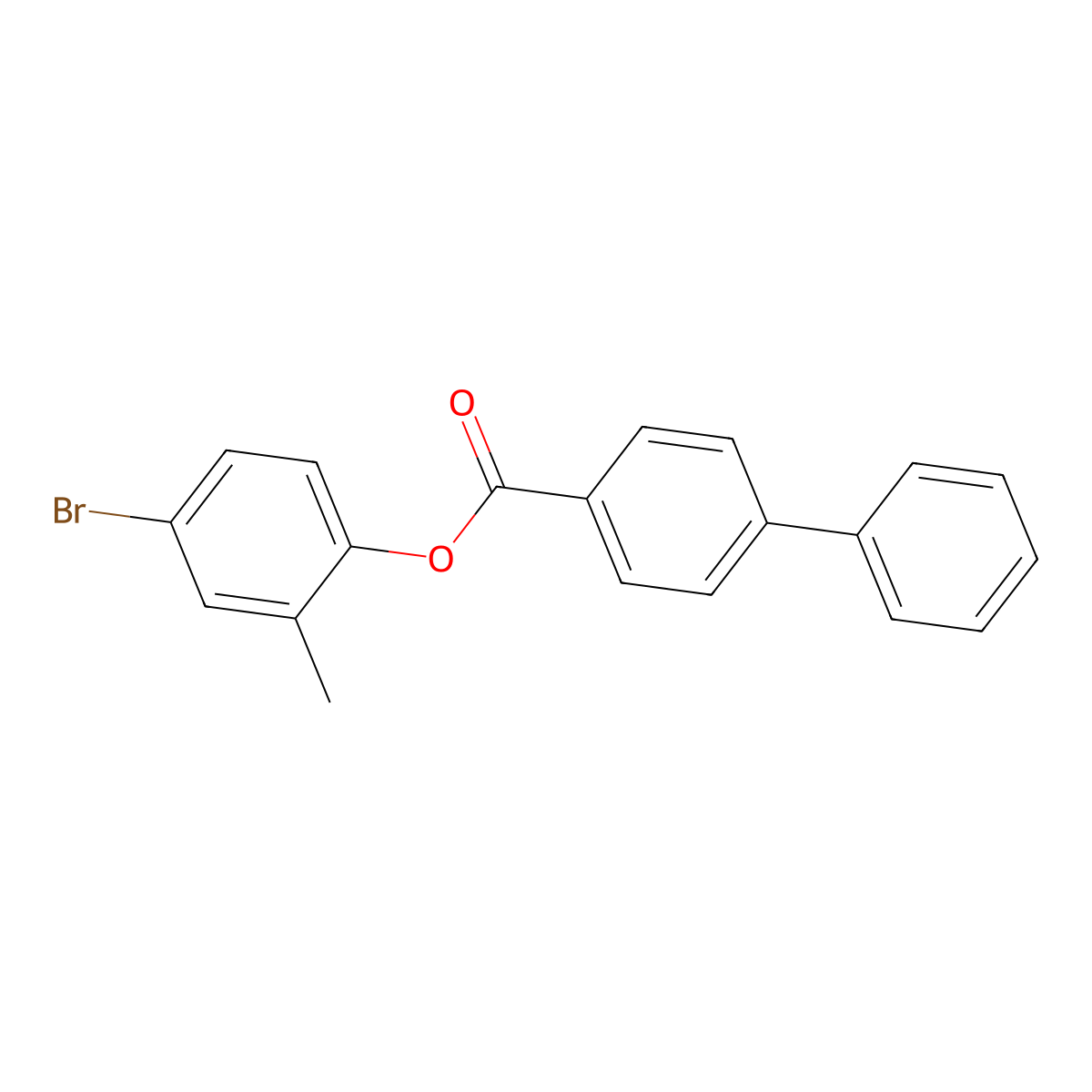 4-Bromo-2-methylphenyl [1,1'-biphenyl]-4-carboxylate molecular structure, CAS 444149-94-4