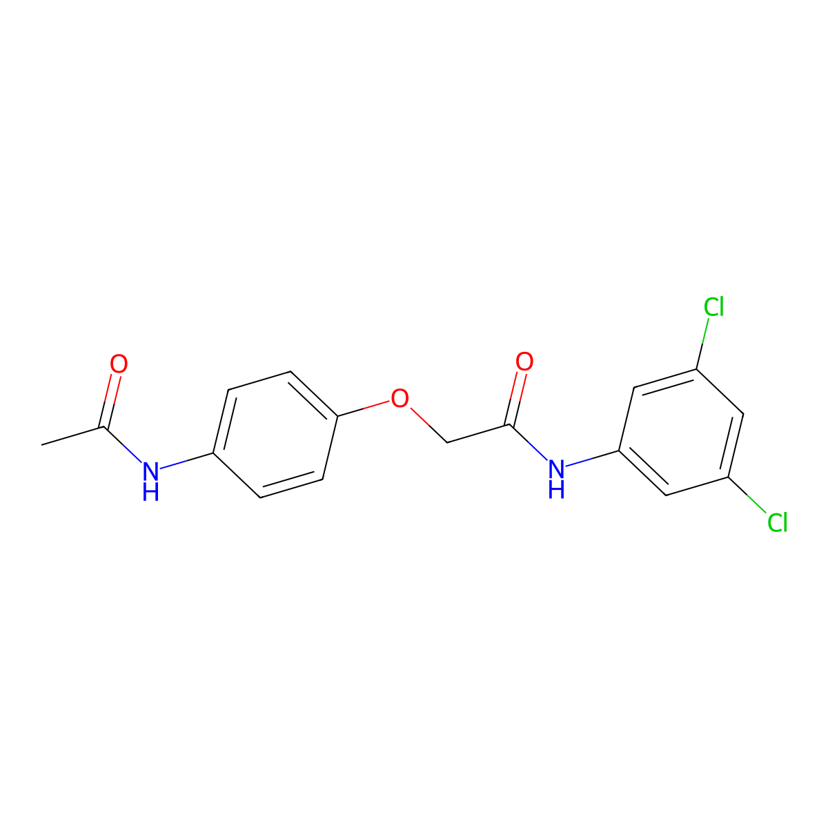 2-(4-acetamidophenoxy)-N-(3,5-dichlorophenyl)acetamide molecular structure, CAS 444150-52-1