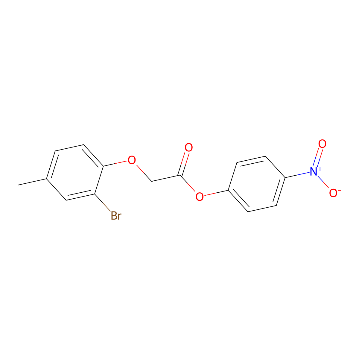 4-Nitrophenyl (2-bromo-4-methylphenoxy)acetate molecular structure, CAS 444151-49-9