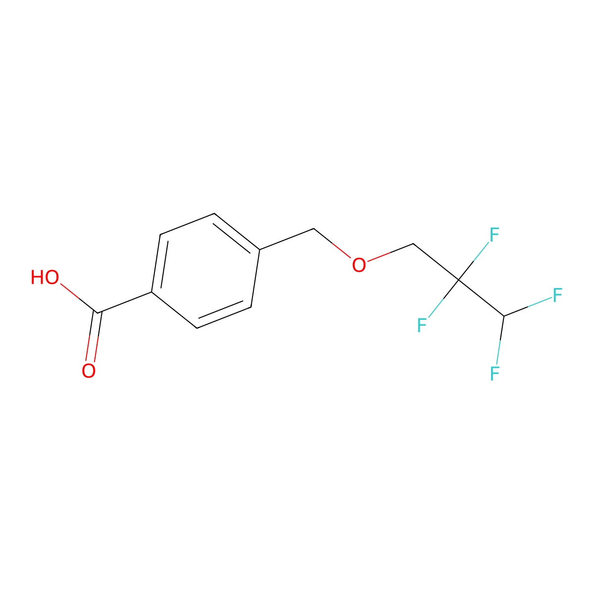 4-[(2,2,3,3-Tetrafluoropropoxy)methyl]benzoic acid molecular structure, CAS 444151-68-2