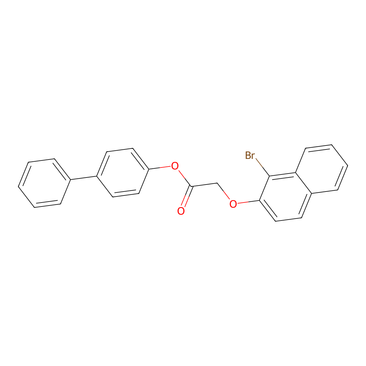 Biphenyl-4-yl [(1-bromonaphthalen-2-yl)oxy]acetate molecular structure, CAS 444151-73-9